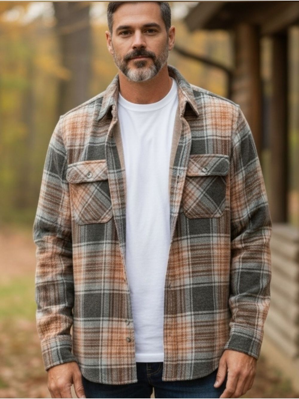 Chaps Multicolor Plaid Shirt Large #LS30